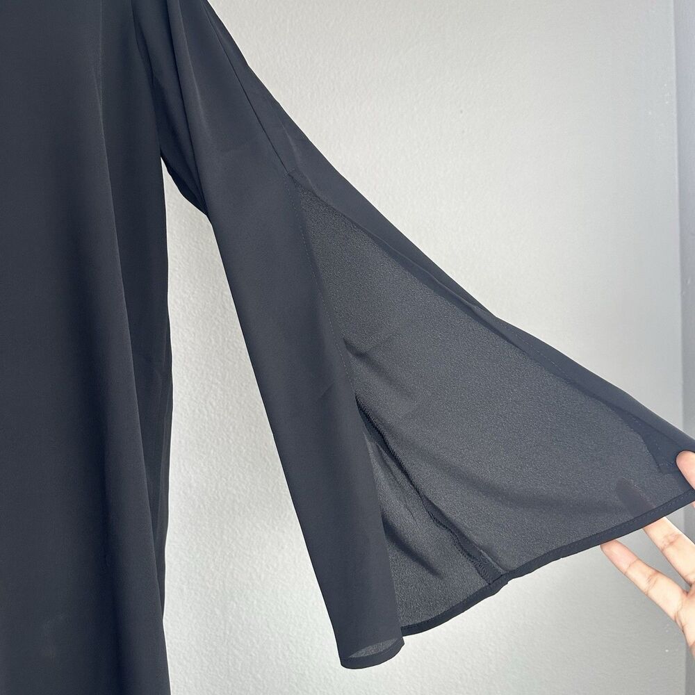 Three Eighty Two Dress Womens Large Black One Shoulder LBD Cocktail Minimalist - Picture 5 of 16